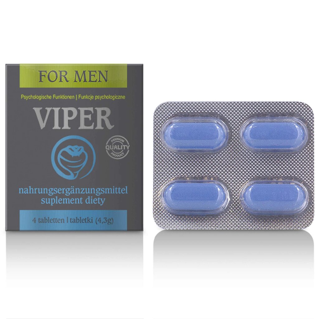 Таблетки для потенції Viper, 4 таблетки від компанії Інтернет магазин Персик - фото 1