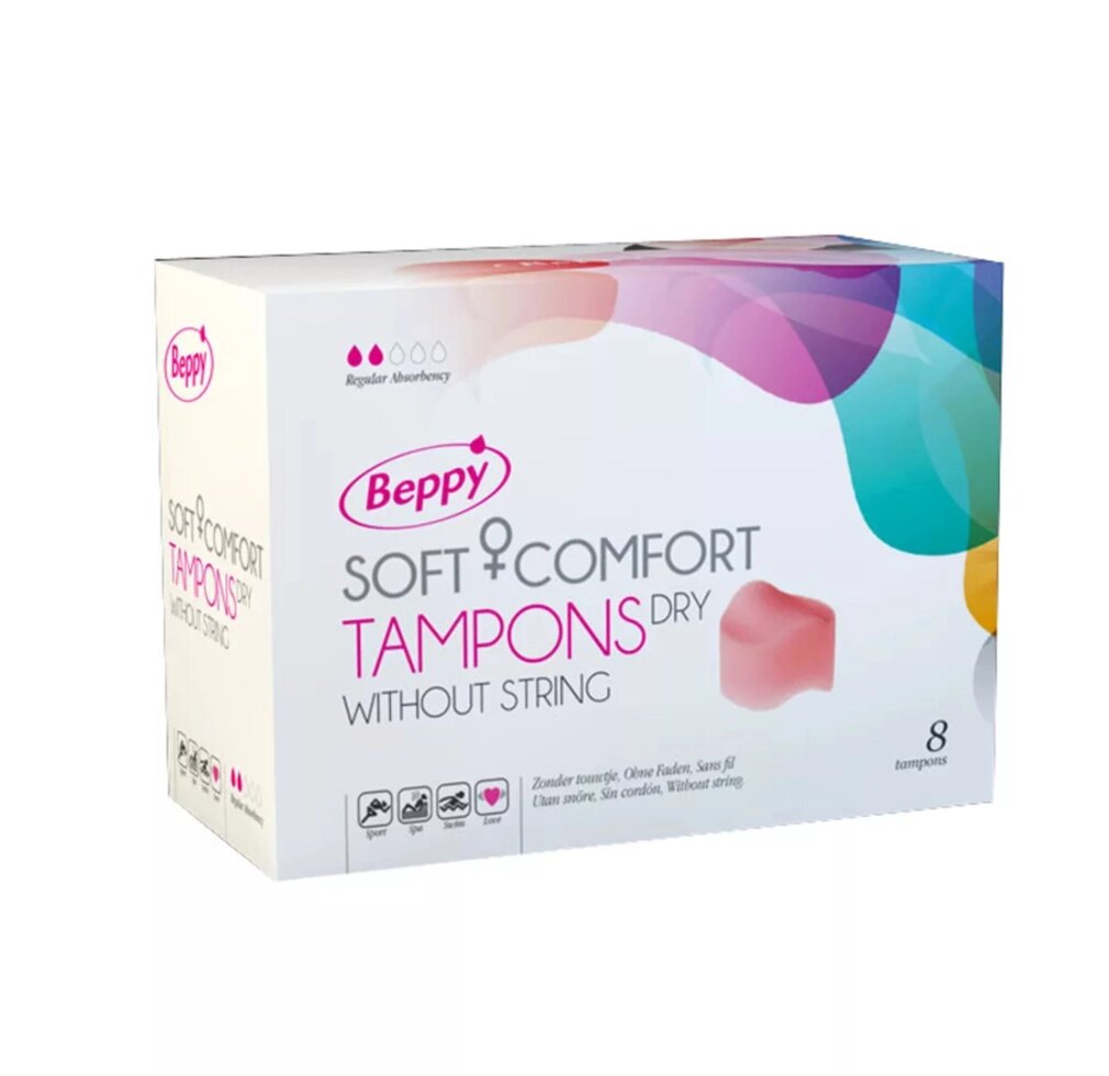 Тампони для сексу під час менструації Beppy Soft + комфорт Тампони сухі від компанії Інтернет магазин Персик - фото 1