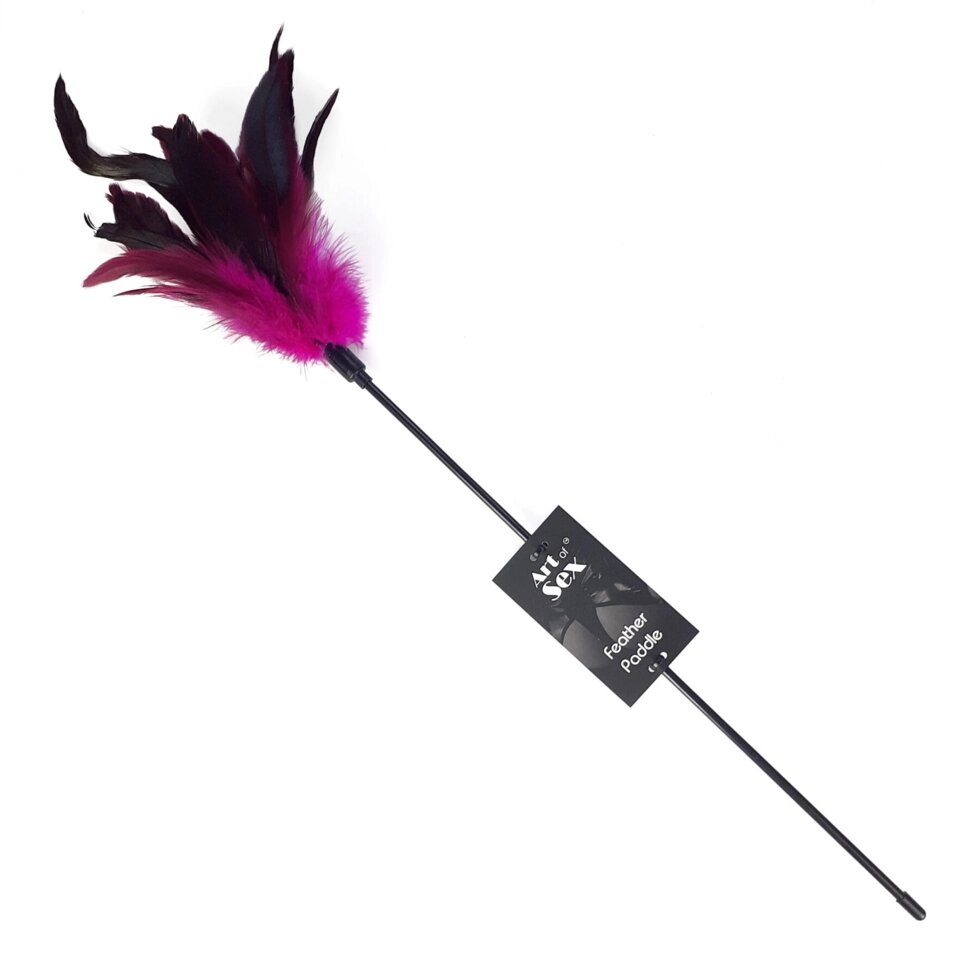 Темно -рожевий тиск мистецтва сексу - весло для пір'я, ручка молодого півня від компанії Інтернет магазин Персик - фото 1