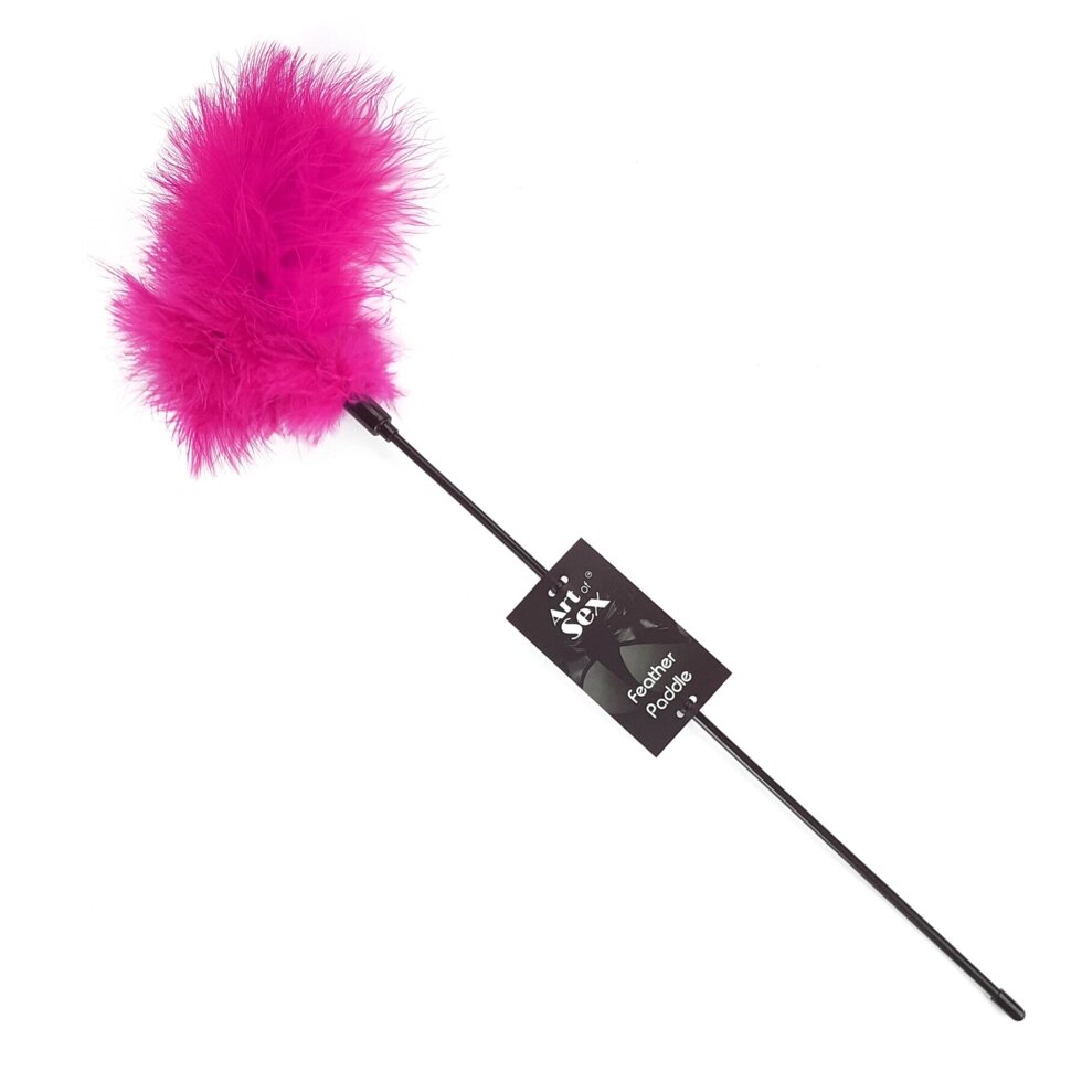 Темно -рожевий тиск мистецтва сексу - весло для пір'я, ручка молодої індички від компанії Інтернет магазин Персик - фото 1