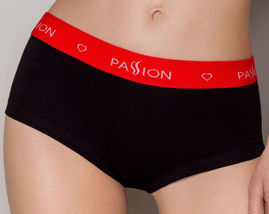 Трусики-шортики Passion PS003 PANTIES black, size L від компанії Інтернет магазин Персик - фото 1