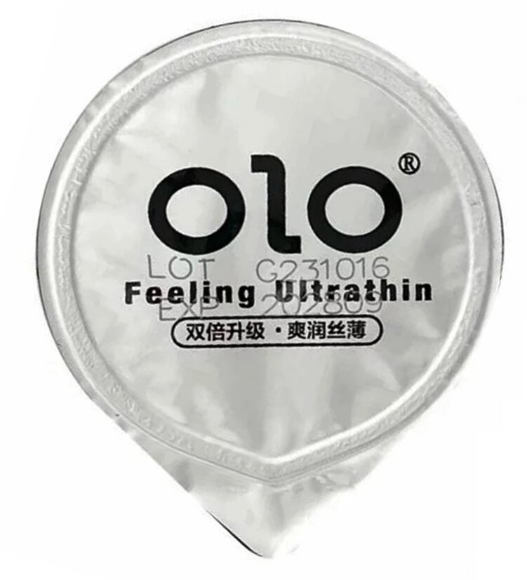 Ультратонкі презервативи з гіалуроновою кислотою OLO - Feeling Ultrathin, 1 шт від компанії Інтернет магазин Персик - фото 1