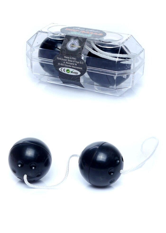 Вагінальні кульки Duo balls Black, BS6700026 від компанії Інтернет магазин Персик - фото 1