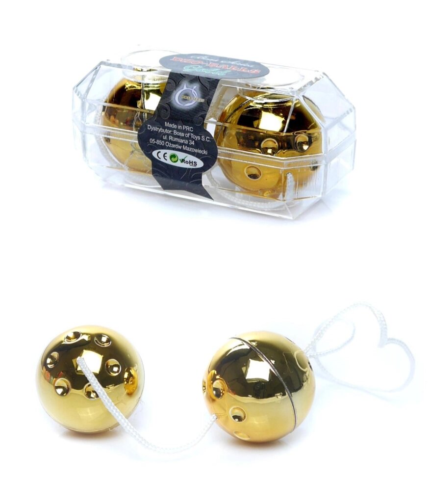 Вагінальні кульки Duo balls Gold, BS6700022 від компанії Інтернет магазин Персик - фото 1
