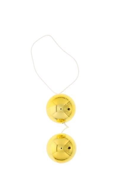 Вагінальні кульки DUO BALLS, GOLD від компанії Інтернет магазин Персик - фото 1