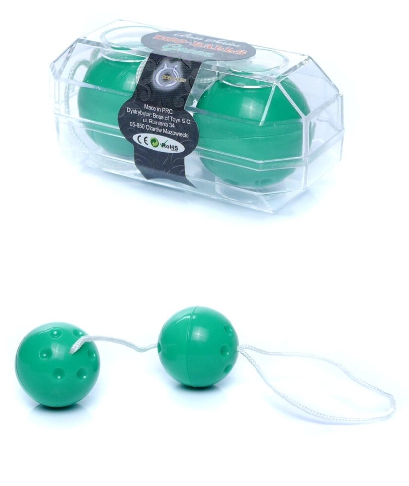 Вагінальні кульки Duo balls Green, BS6700025 від компанії Інтернет магазин Персик - фото 1