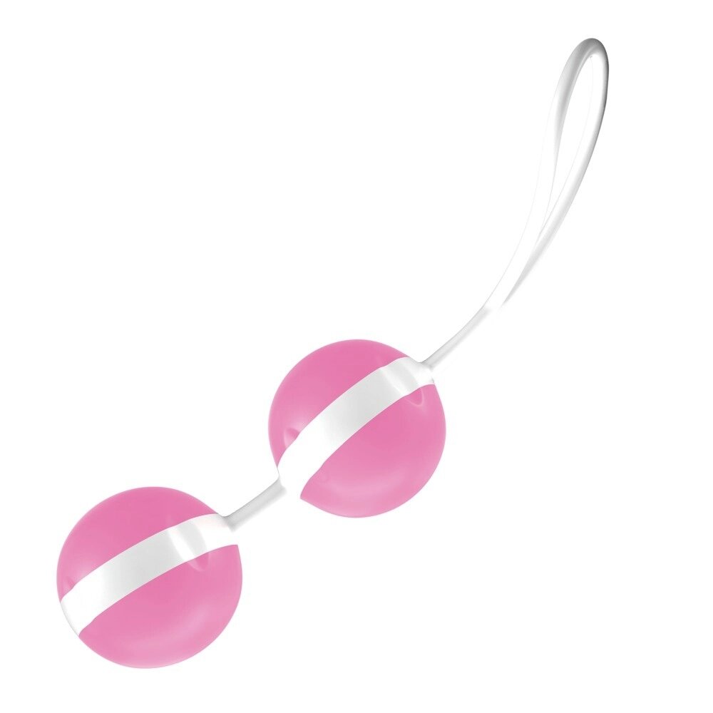 Вагінальні кульки Joydivision Joyballs Trend, рожево-білі, 3,5 см від компанії Інтернет магазин Персик - фото 1