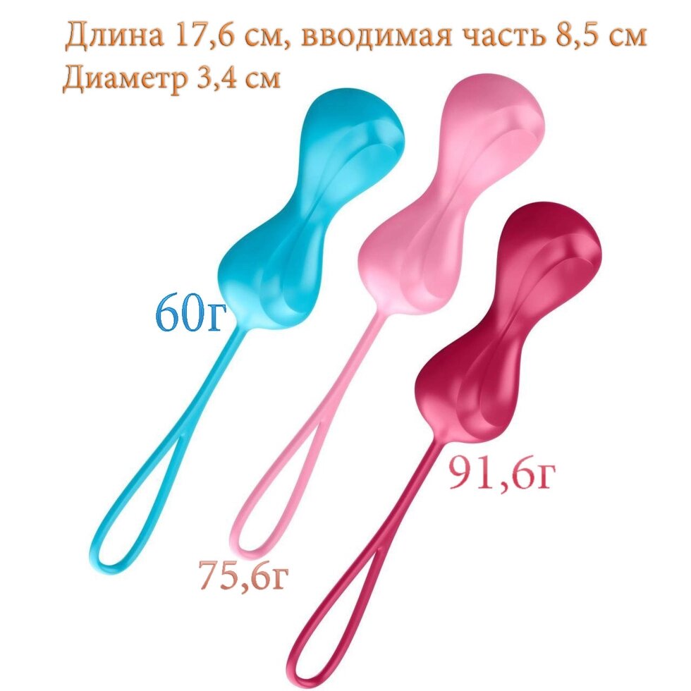 Вагінальні кульки Satisfyer balls C03 double від компанії Інтернет магазин Персик - фото 1