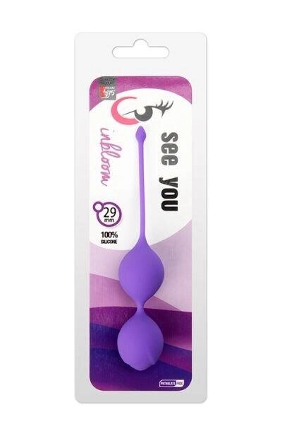 Вагінальні кульки SEE YOU IN BLOOM DUO BALLS 29MM PURPLE від компанії Інтернет магазин Персик - фото 1