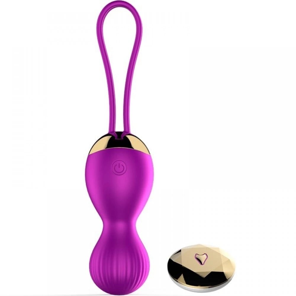 Вагінальні кульки Vibrating Silicone Kegel Balls USB 7 Function Фіолетовий від компанії Інтернет магазин Персик - фото 1