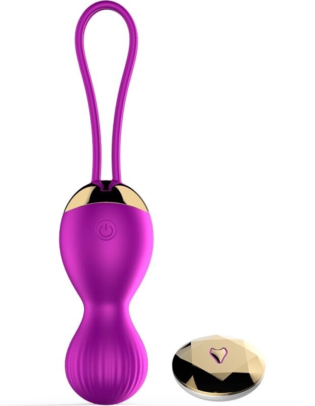 Вагінальні кульки з вібрацією і з пультом дистанційного керування FOX - Vibrating Silicone Kegel Balls USB, BS6300004 від компанії Інтернет магазин Персик - фото 1