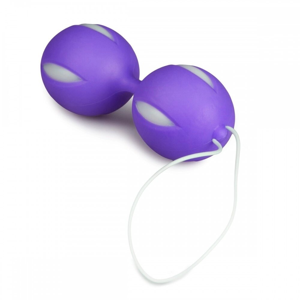 Вагінальні кульки зі зміщеним центром ваги Easytoys, силіконові, фіолетові, 46 г від компанії Інтернет магазин Персик - фото 1