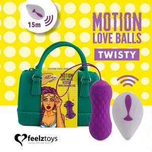 Вагінальні кульки з масажем і вібрацією FeelzToys Motion Love Balls Twisty