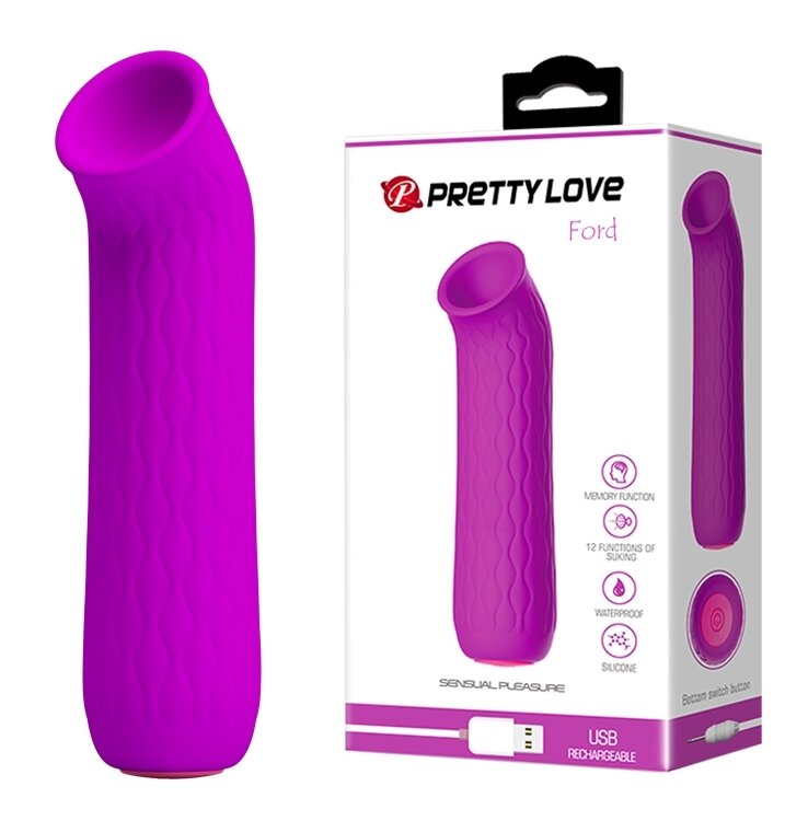 Вакуумний стимулятор Clitoris Pretty Love Ford Purple, BI-014547 від компанії Інтернет магазин Персик - фото 1