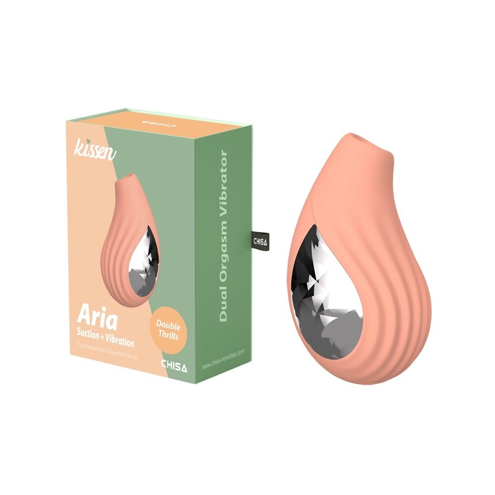 Вакуумний стимулятор для клітора з вібрацією Aria Chisa Kissen, силіконовий від компанії Інтернет магазин Персик - фото 1