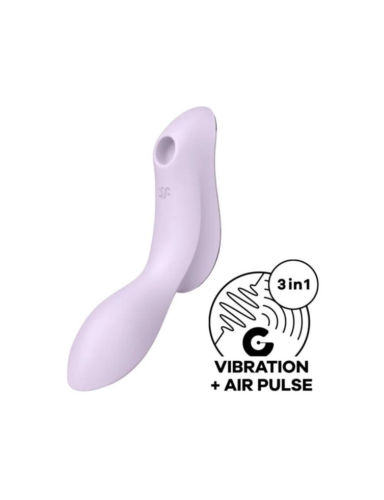 Вакуумний стимулятор клітет Satisfyer Curvy Trinity 2 Violet від компанії Інтернет магазин Персик - фото 1