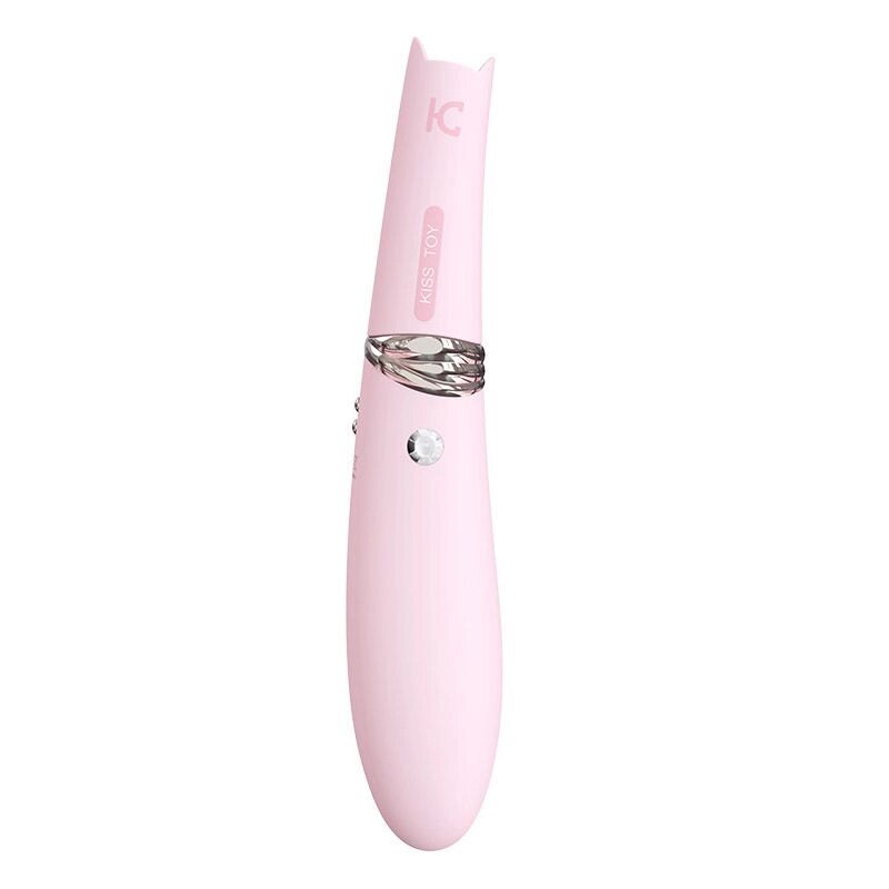 Вакуумний стимулятор з вібрацією KisToy Miss CC Pink, можна використовувати як вібратор, діаметр 36мм від компанії Інтернет магазин Персик - фото 1