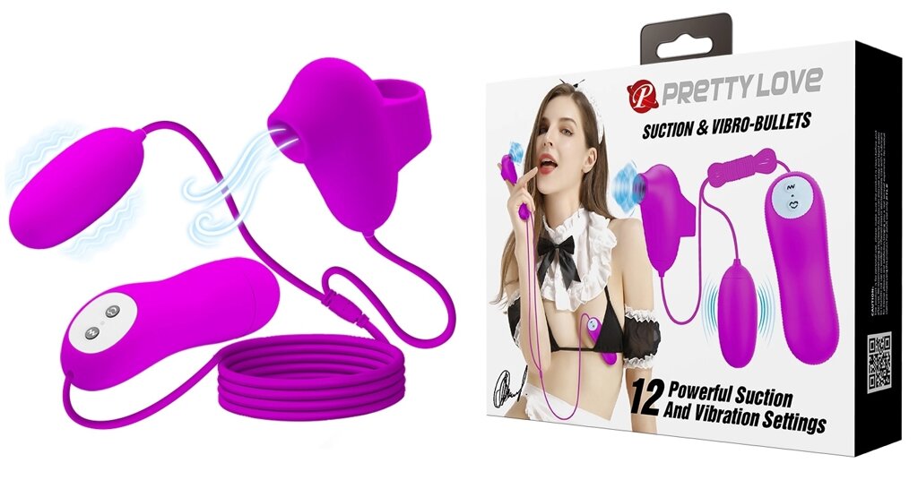 Вакуумний стимулятор з вібро -Джардом PRETTY LOVE - SUCTION & VIBRO-BULLETS, BI-014925 від компанії Інтернет магазин Персик - фото 1