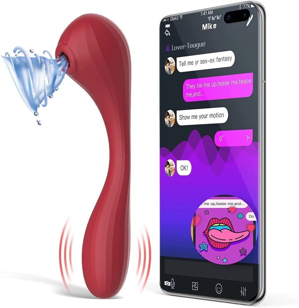 Вакуумний вагінальний стимулятор магічний рух bobi червоний, керуючи смартфоном від компанії Інтернет магазин Персик - фото 1