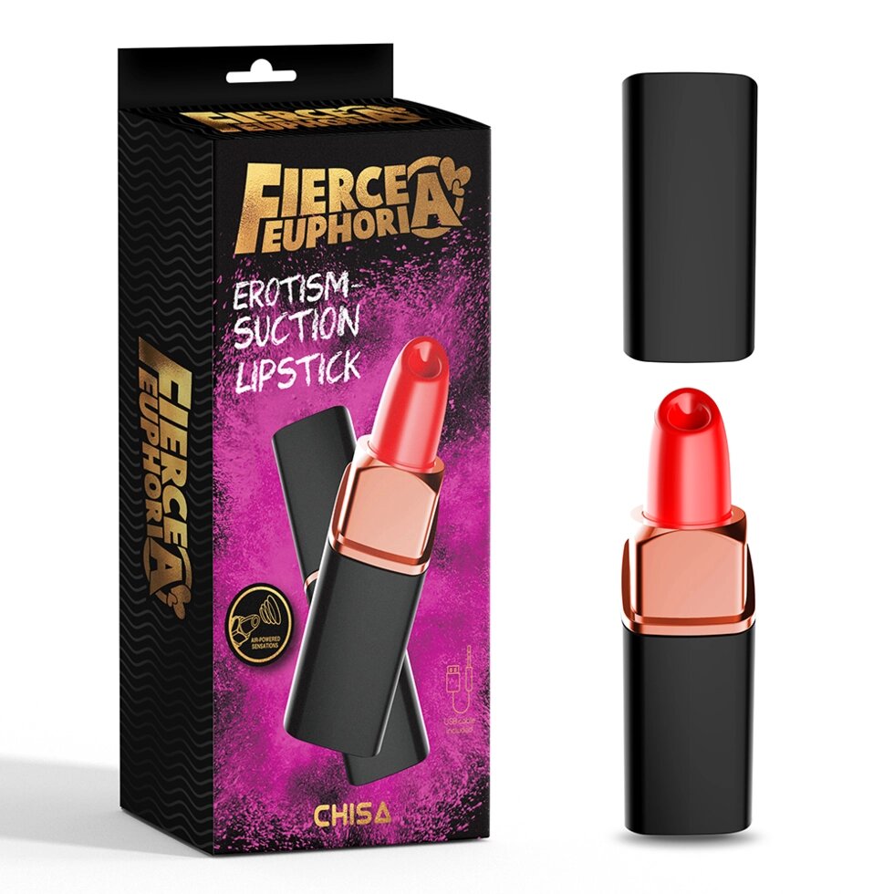 Вакуумний вібратор помада Fierce Euphoria Erotism - Suction Lipstick C від компанії Інтернет магазин Персик - фото 1