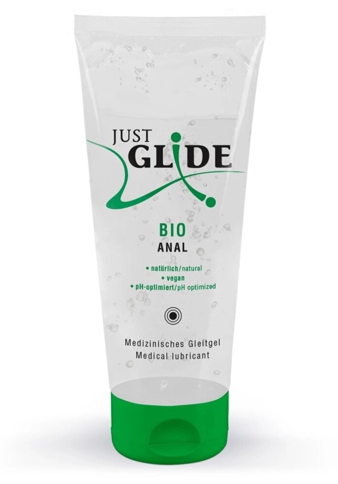 Веганська органічна анальна мастило на водній основі - Just Glide Bio Anal, 200 ml від компанії Інтернет магазин Персик - фото 1
