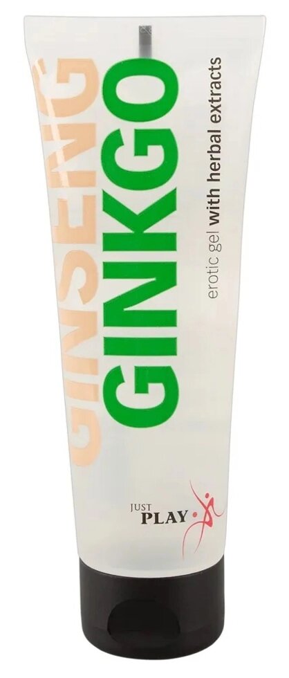 Веганський стимулюючий гель масажу Just Play Ginseng Ginkgo Gel, 80 мл від компанії Інтернет магазин Персик - фото 1