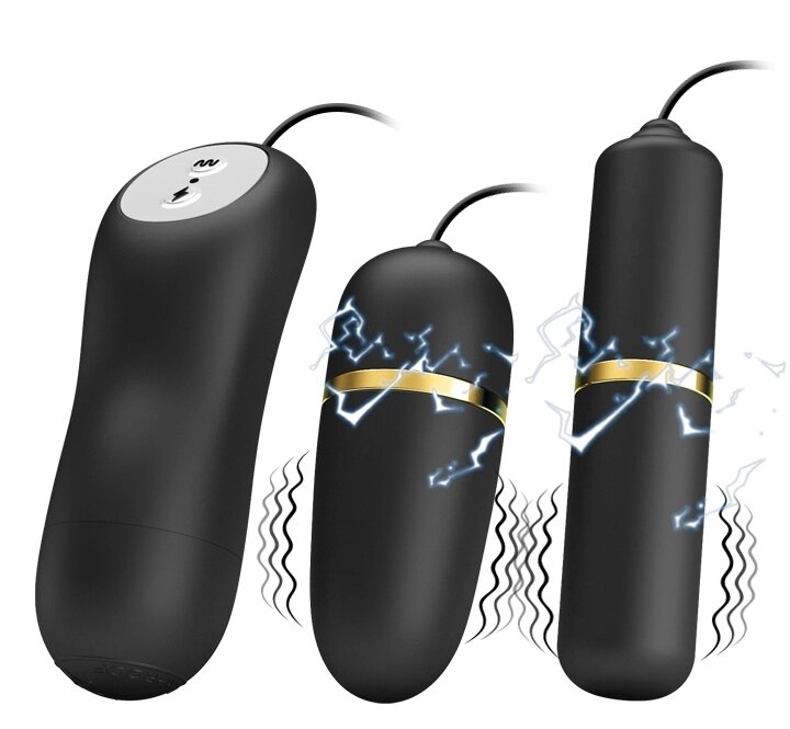 Вібраційний електростимулятор Досить любовні подвійні вібро-кулі, BI-014878 від компанії Інтернет магазин Персик - фото 1