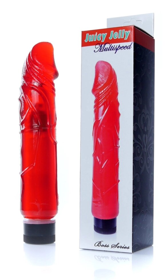 Вібратор Boss Series - Juicy Jelly Multispeed Red, (довжина 22 см, діаметр 4 см) BS6700075 від компанії Інтернет магазин Персик - фото 1