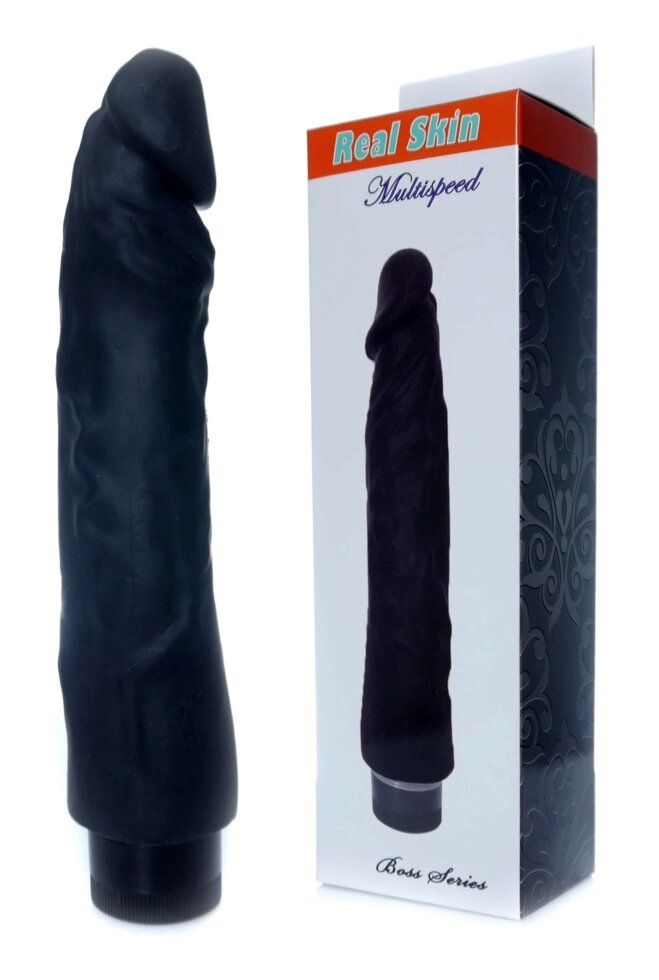 Вібратор Boss Series - Real Skin Black, ( Довжина 22 см, діаметр 4 см ) BS6700099}} від компанії Інтернет магазин Персик - фото 1