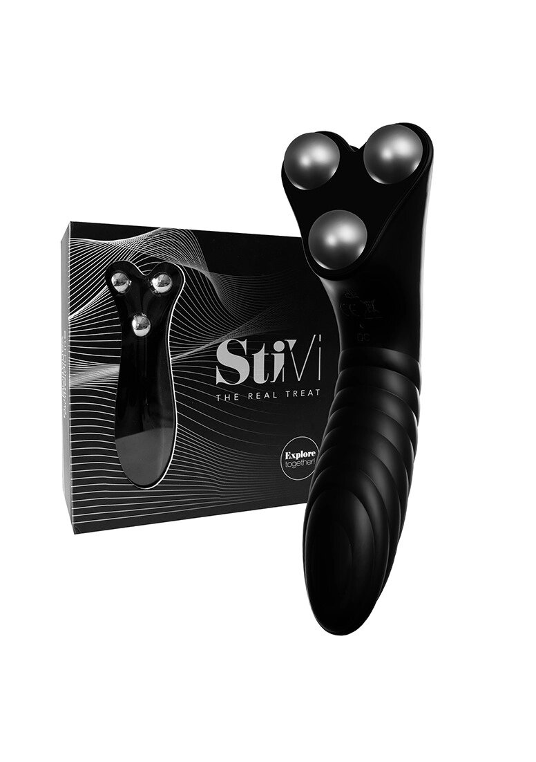 Вібратор для пар StiVi - The Real Threat Partner Vibrator - Black від компанії Інтернет магазин Персик - фото 1