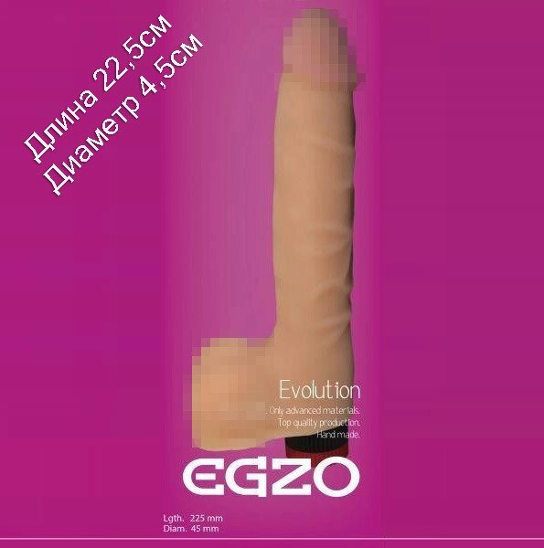 Вібратор для сексу EGZO Ciberskin 22,5 см на 4,5 см від компанії Інтернет магазин Персик - фото 1