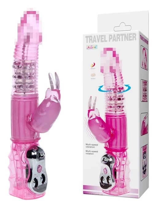 Вібратор для сексу з ротацією TRAVEL PARTNER від компанії Інтернет магазин Персик - фото 1