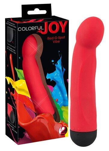 Вібратор для точки G червоний (Colorful Joy) від компанії Інтернет магазин Персик - фото 1