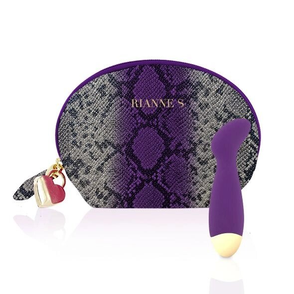 Вібратор для точки G Rianne у сумочці, фіолетовий, 14 см х 3.5 см від компанії Інтернет магазин Персик - фото 1