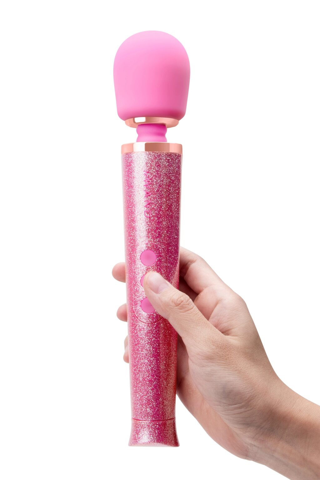 Вібратор мікрофон Le Wand ALL THAT GLIMMERS SET, блискучий рожевий від компанії Інтернет магазин Персик - фото 1