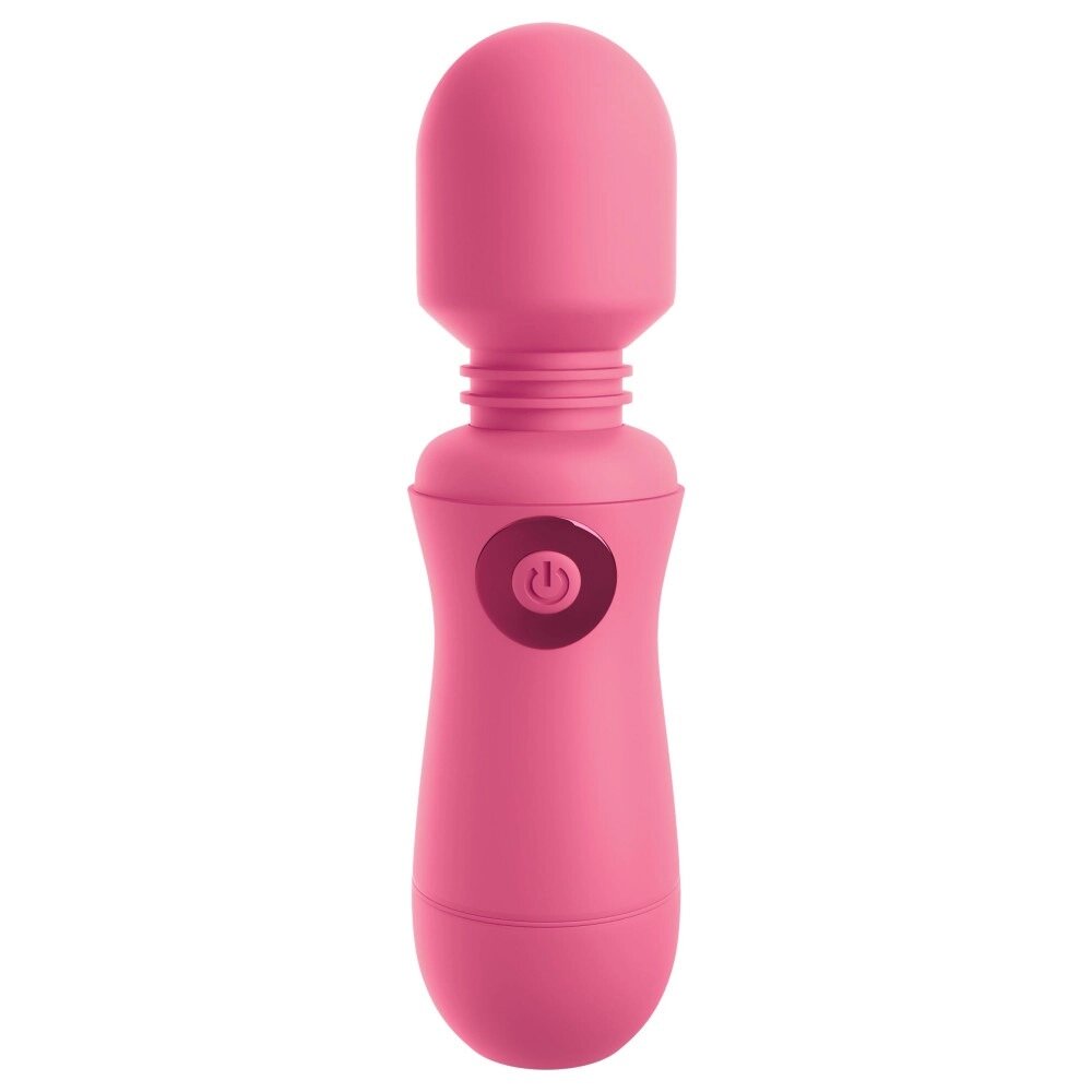 Вібратор мікрофон OMG! Wands #Enjoy, із гнучкою головкою, рожевого кольору, 15 х 4 см від компанії Інтернет магазин Персик - фото 1