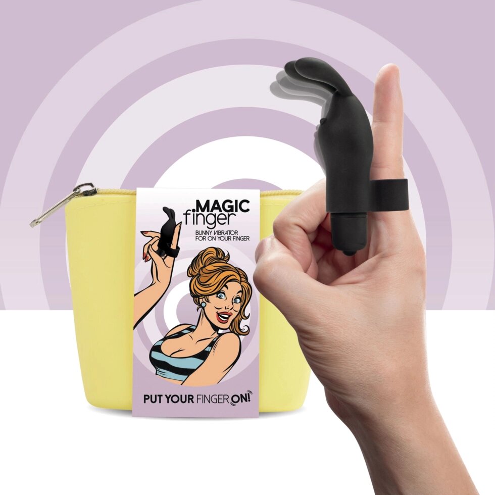 Вібратор на палець FeelzToys Magic Finger Vibrator Black від компанії Інтернет магазин Персик - фото 1