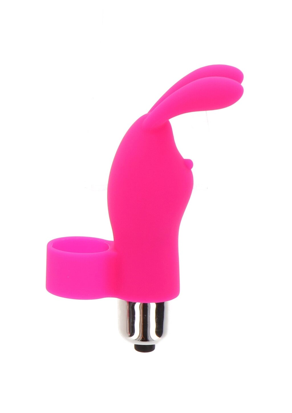 Вібратор на палець із кроликом TOY JOY рожевий, 10 х 2.6 см від компанії Інтернет магазин Персик - фото 1