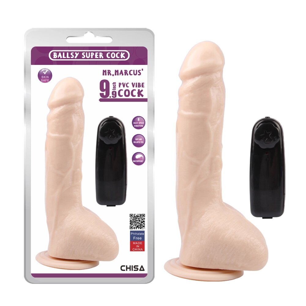 Вібратор на присоске Chisa MR. MARCUS' 9.9" Vibrating Dildo - Flesh від компанії Інтернет магазин Персик - фото 1