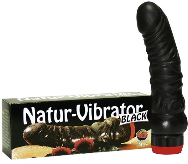 Вібратор NATUR VIBRATOR чорний від компанії Інтернет магазин Персик - фото 1
