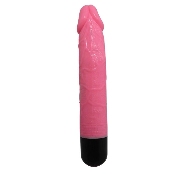 Вібратор реалістичний мультишвидкісний рожевий Jelly Vibe,, 23.3 см х 3.3 см від компанії Інтернет магазин Персик - фото 1