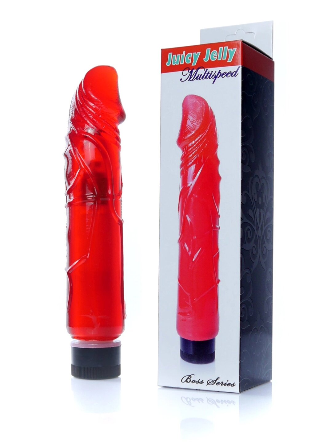 Вібратор реалістик червоний Vibrator-Juicy Jelly - Multispeed Red від компанії Інтернет магазин Персик - фото 1