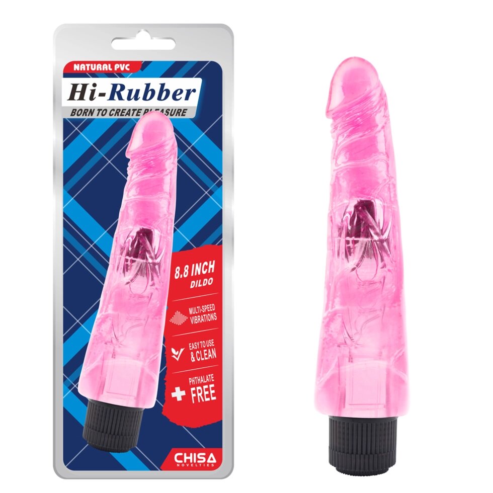 Вібратор рожевий Chisa Hi-Rubber від компанії Інтернет магазин Персик - фото 1