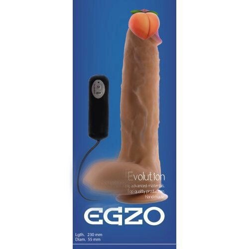 Вібратор великий на присоску EGZO 23см 5,5 см від компанії Інтернет магазин Персик - фото 1