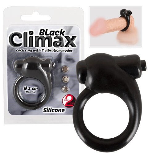 Віброкільце на пеніс CLIMAX (чорне) від компанії Інтернет магазин Персик - фото 1