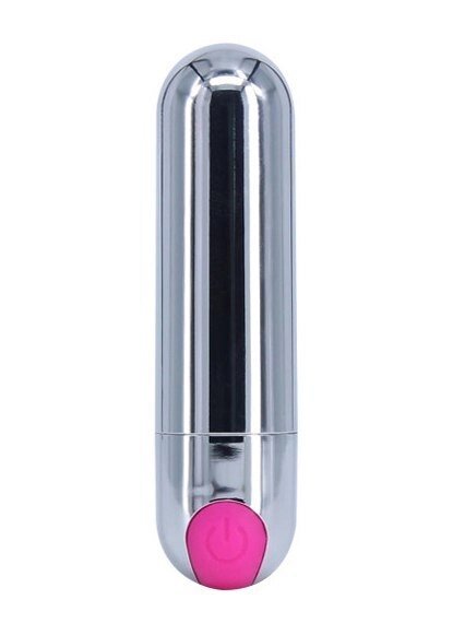 Вібропуля Strong Bullet Vibrator Silver/Pink USB 10 режимів вібрації від компанії Інтернет магазин Персик - фото 1
