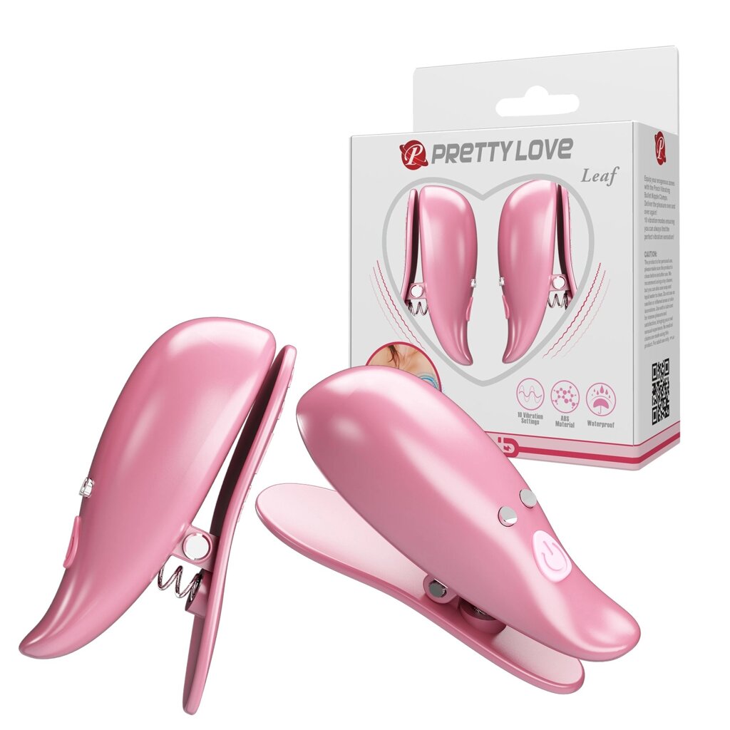 Вібростимулятори для сосків Pretty Love - Leaf, 10 vibration functions, BI-300036 від компанії Інтернет магазин Персик - фото 1