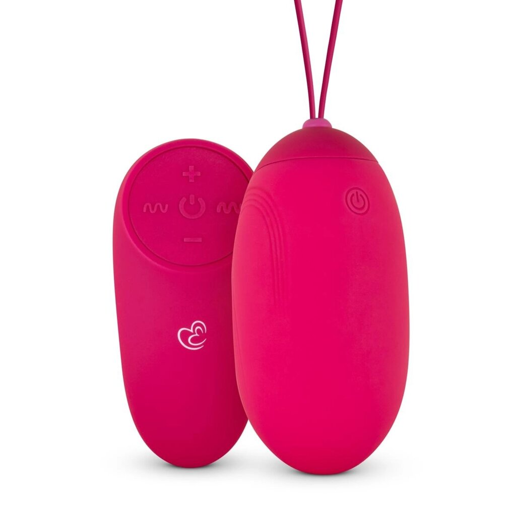 Віброяйце XL Easytoys, з дистанційним пультом, силіконове, рожеве, 8 х 3.8 см від компанії Інтернет магазин Персик - фото 1