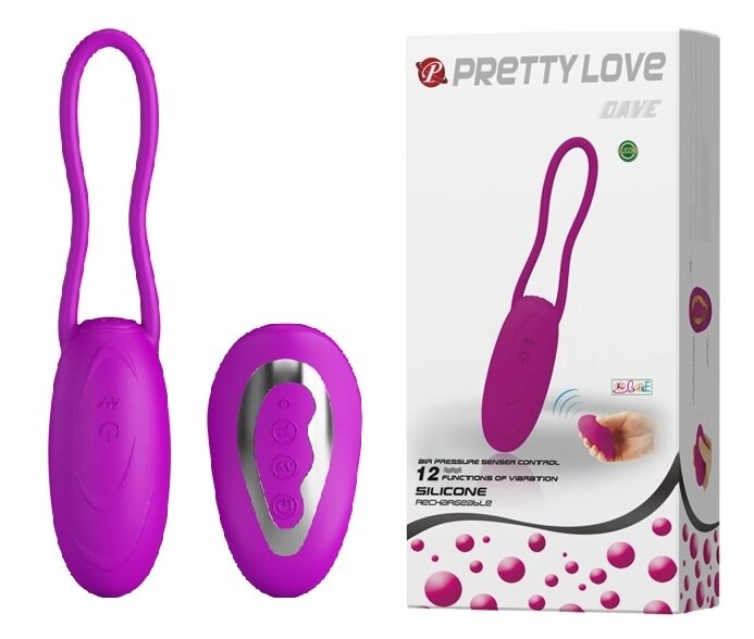 Vibrozo з пультом дистанційного керування PrettyLove - Dave 12 Функції USB, BI-014237 від компанії Інтернет магазин Персик - фото 1