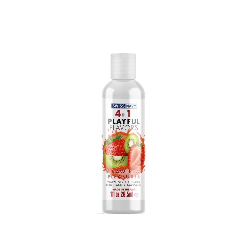 Водяна мастила Swiss Navy 4 in 1 Straw-Kiwi Pleasures 29,5 ml від компанії Інтернет магазин Персик - фото 1